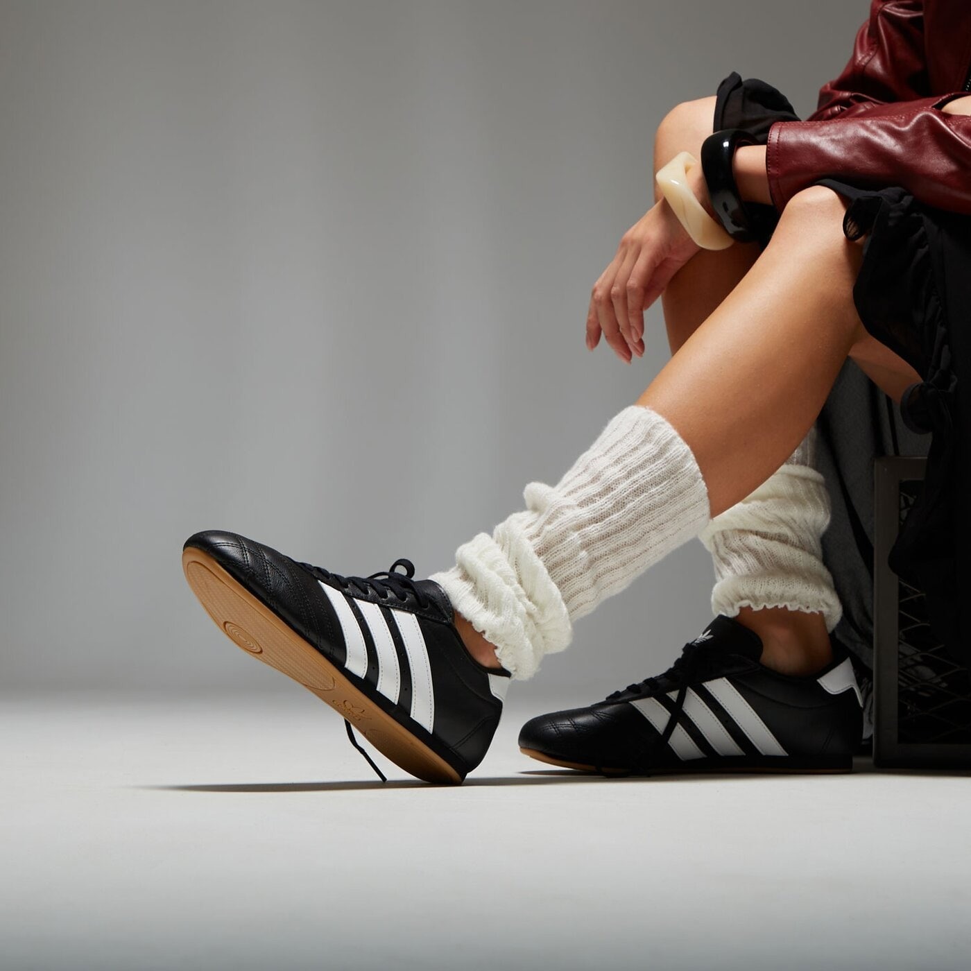 ADIDAS TAEKWONDO LACE W 黑白 皮革 復古 跆拳道鞋 女 JS1193