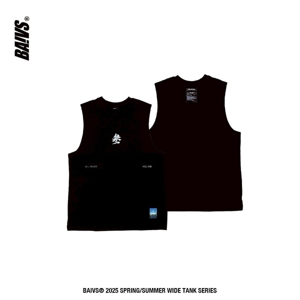 Baivs 球參 CORP BKV93071 男 球衣 單面 機能 排汗 寬肩 背心 高港限定款 黑