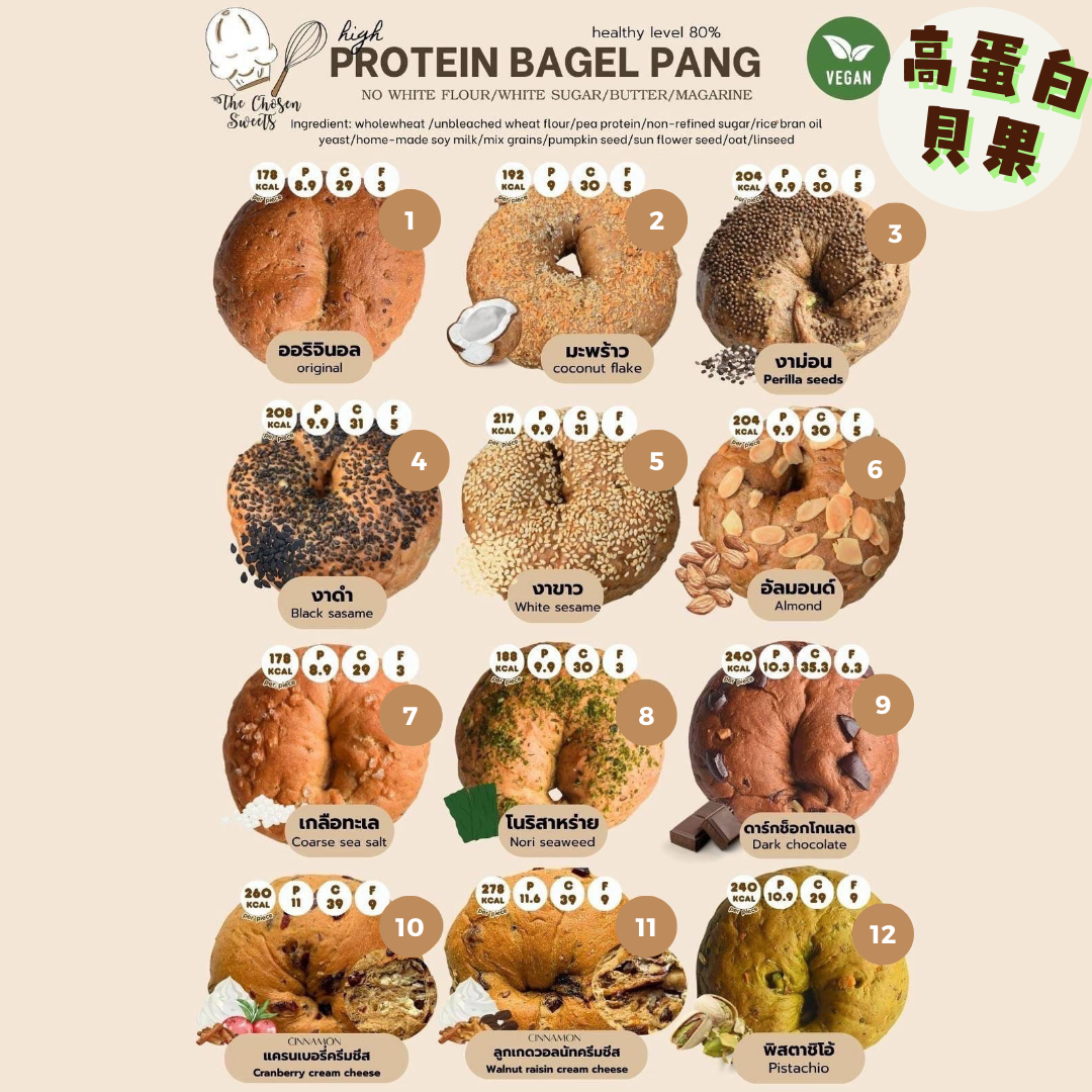 [TL03] [-18°C] 泰國 TCS 高蛋白貝果