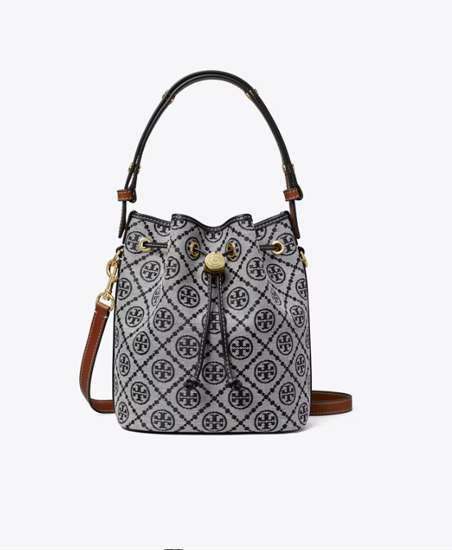 T MONOGRAM BUCKET BAG