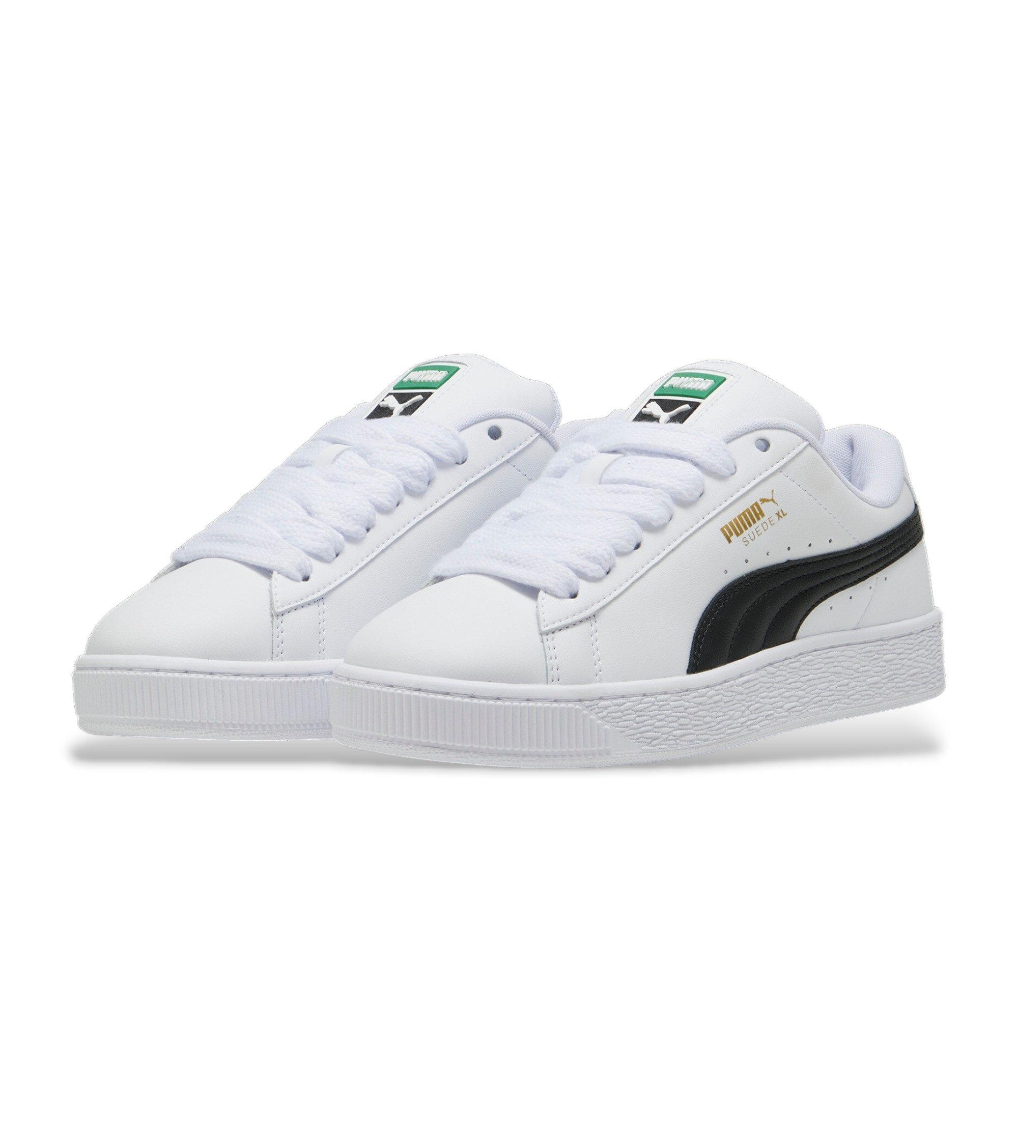 PUMA 休閒鞋 滑板鞋 SUEDE XL LTH 白黑金標 胖鞋帶 男女 39725502