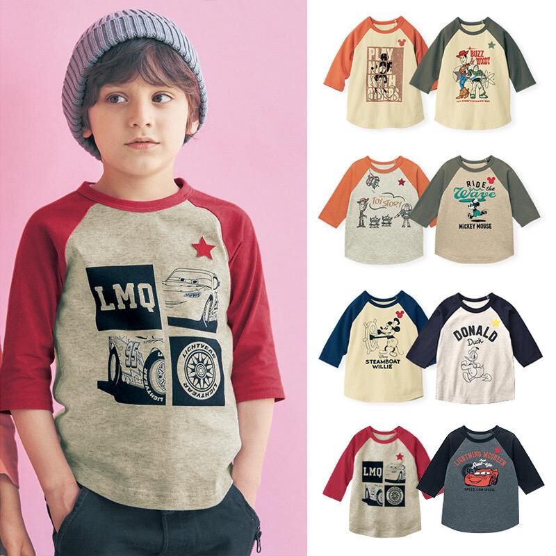 2025 卡通牛角袖 7分袖Tee 90-140cm