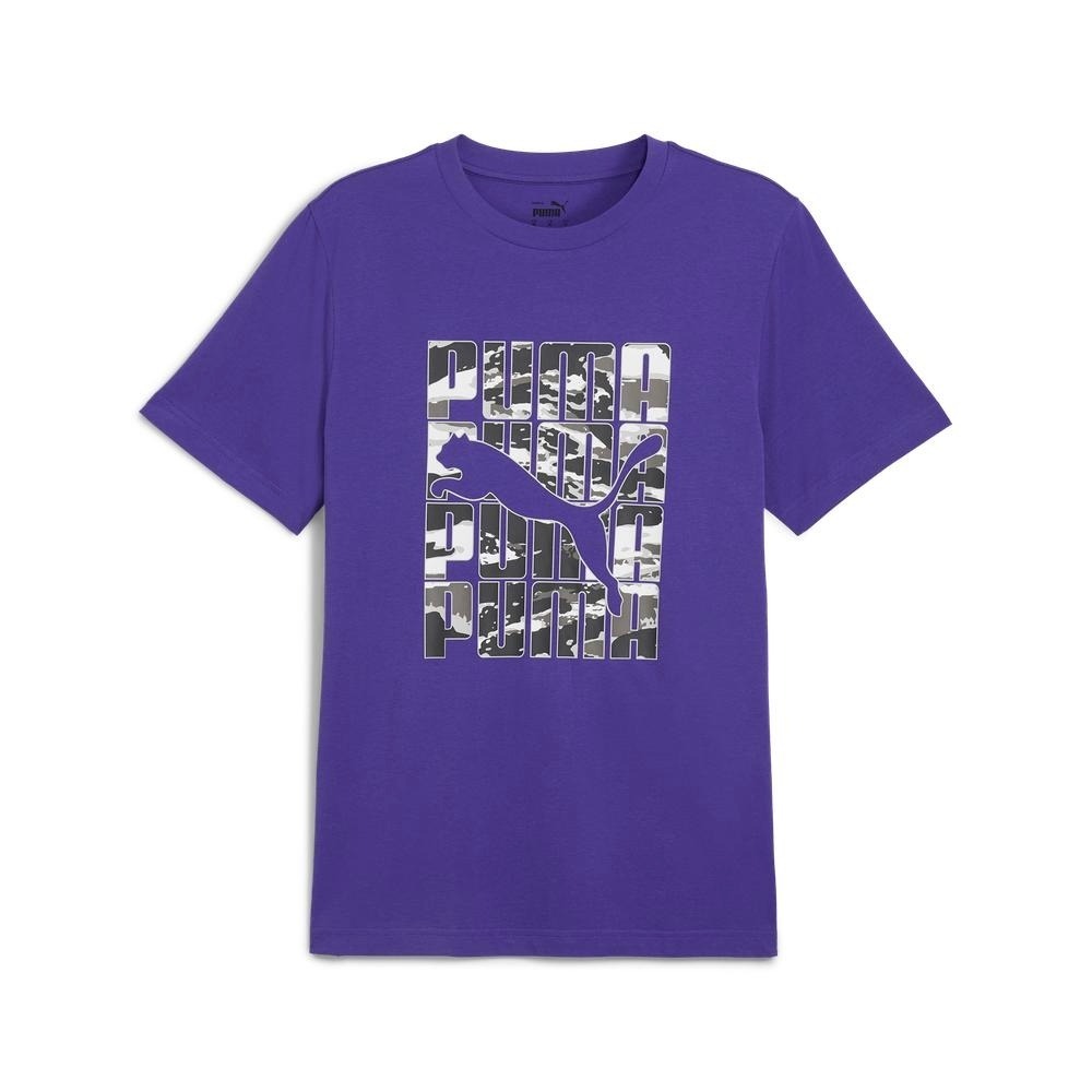 PUMA 短T 基本系列 CAMO 藍紫色 圖樣 短袖T恤 男 68192727