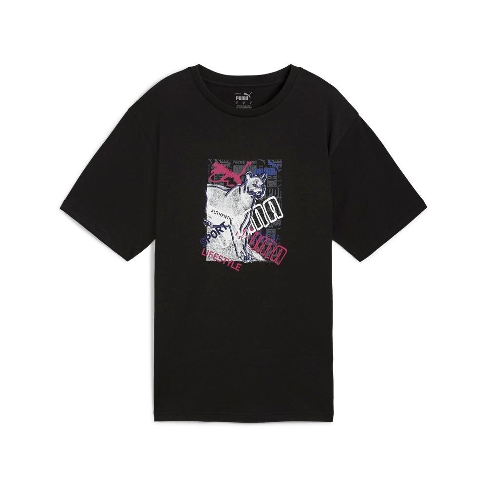 PUMA 短T 基本系列 PHOTOPRINT 黑 圖樣 短袖 T恤 女 68324201