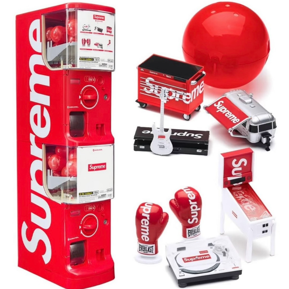 現貨┃Supreme 25FW BANDAI 拳擊手套 彈珠台 露營車 推車 電吉他 黑膠機 扭蛋 玩具
