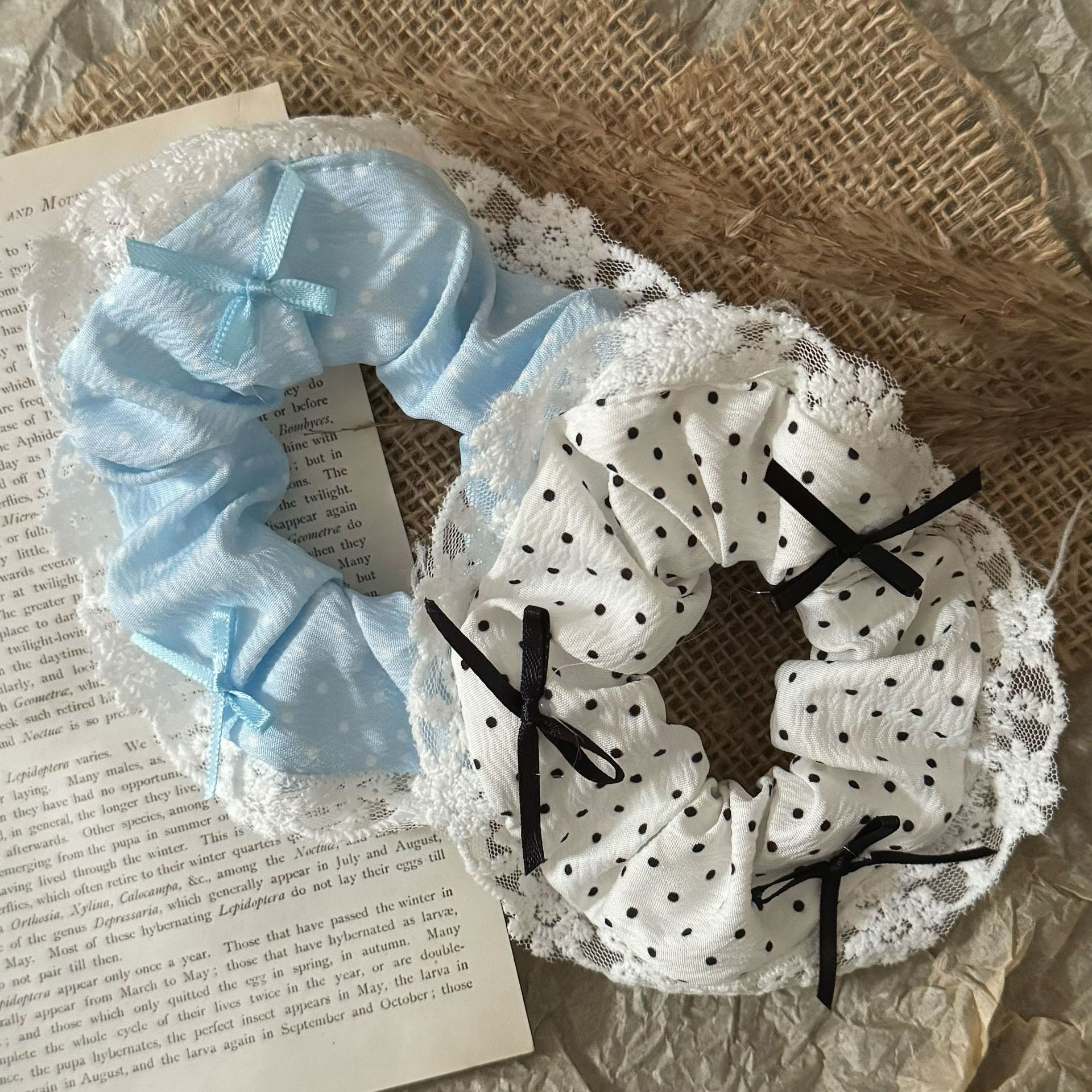 [3 FOR RM10] Korean Style Polka Dot Bow Scrunchies
