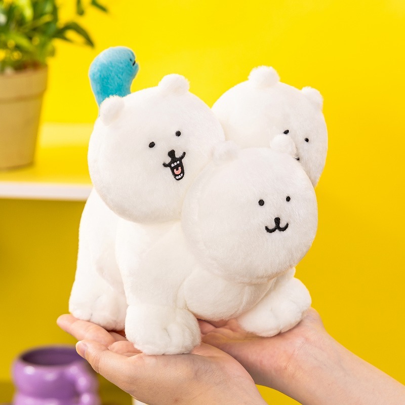 現貨｜白熊 三頭犬公仔