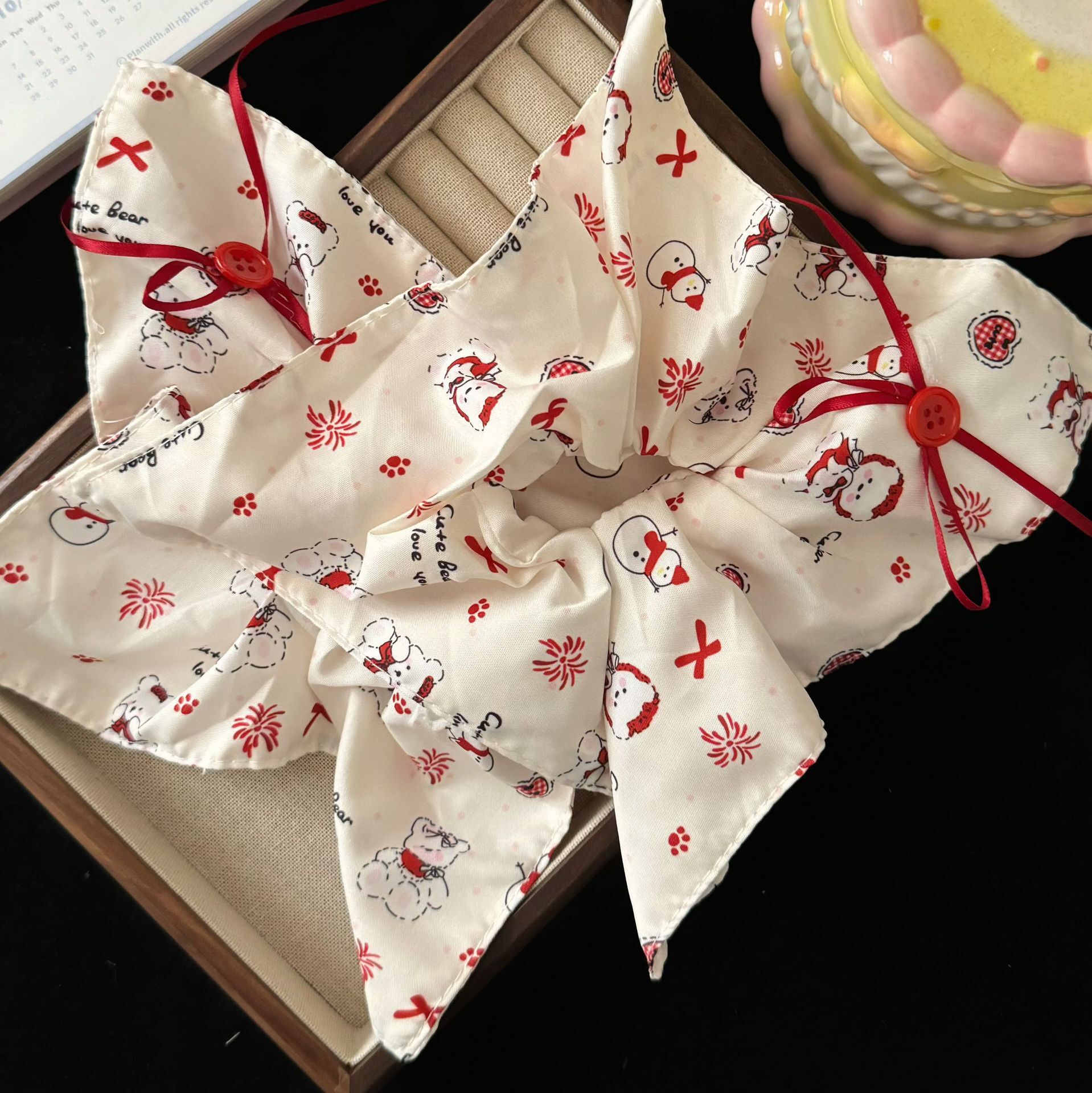 [2 FOR RM10] Red Scarf Bow Scrunchie