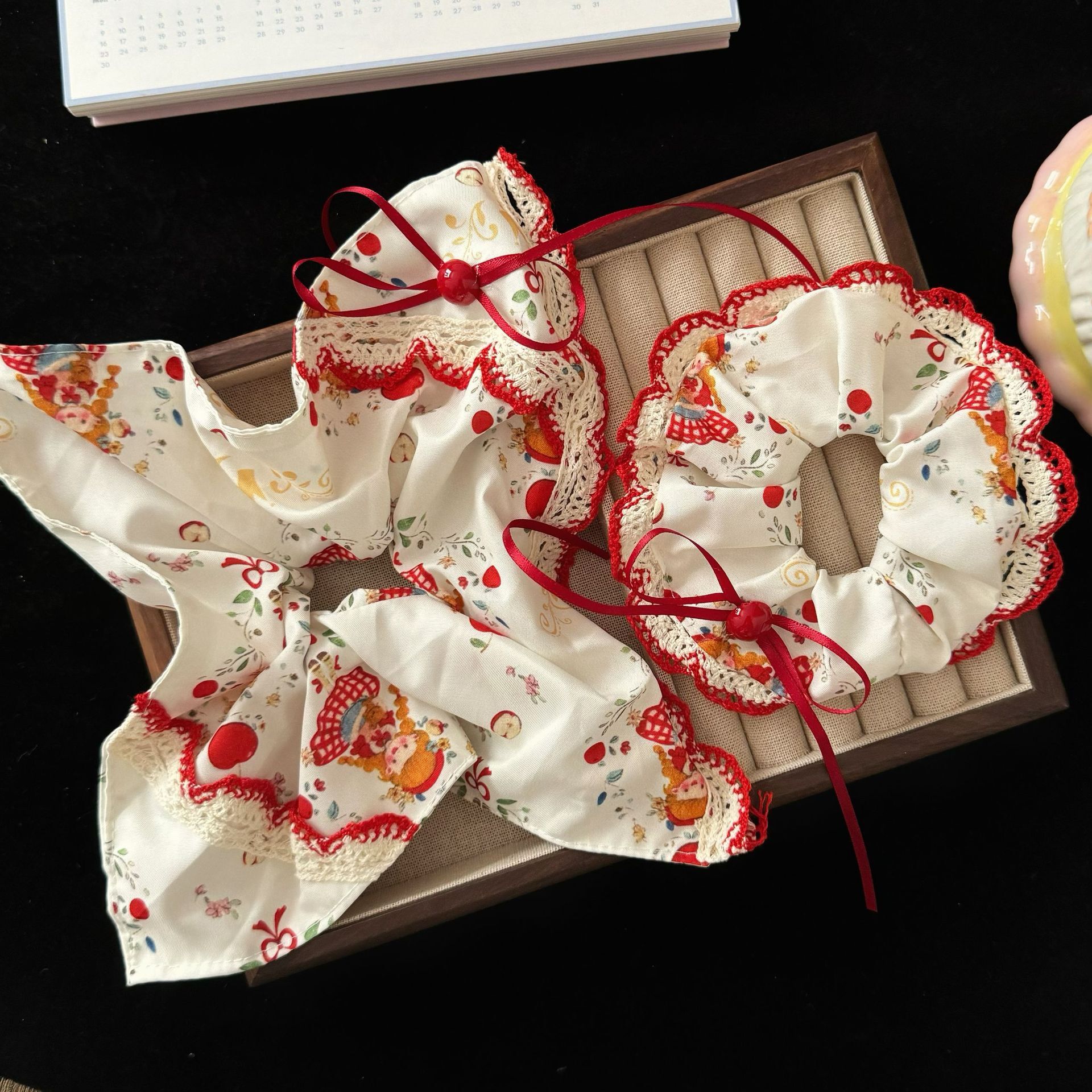 [2 FOR RM10] Red Scarf Bow Scrunchie