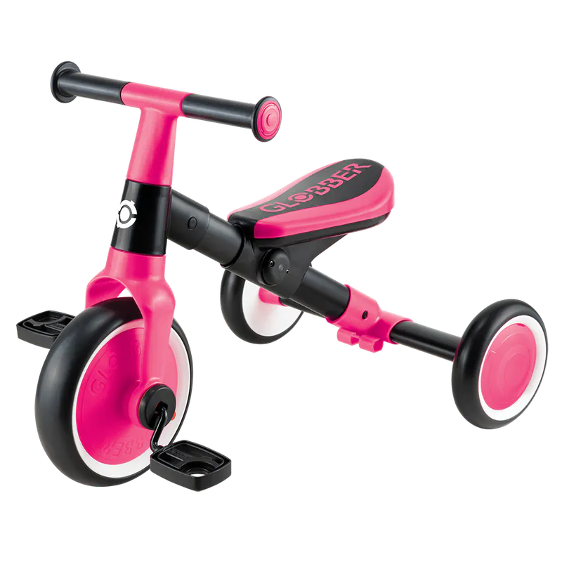 GLOBBER LEARNING TRIKE 2合1多功能滑步腳踏車-法國紅絲絨