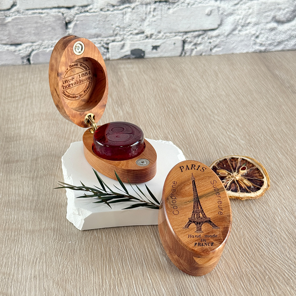 Thorvaldsson Paris 法國巴黎鐵塔雕刻 橢圓木盒松香