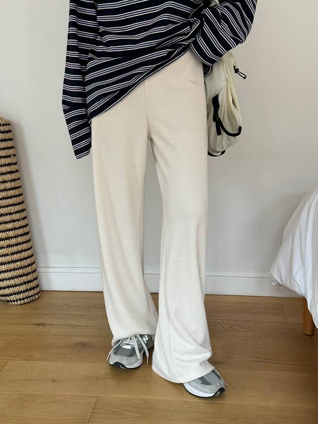 #228N539 包容一切 鬆弛度直坑舒服褲 3色