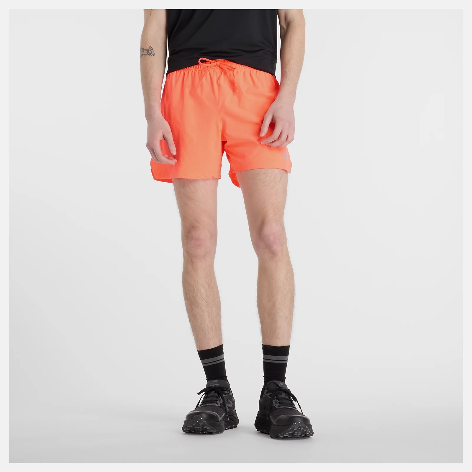 NEW BALANCE 短褲 NB 橘紅 五吋 內襯 機能短褲 男 MS41286URR