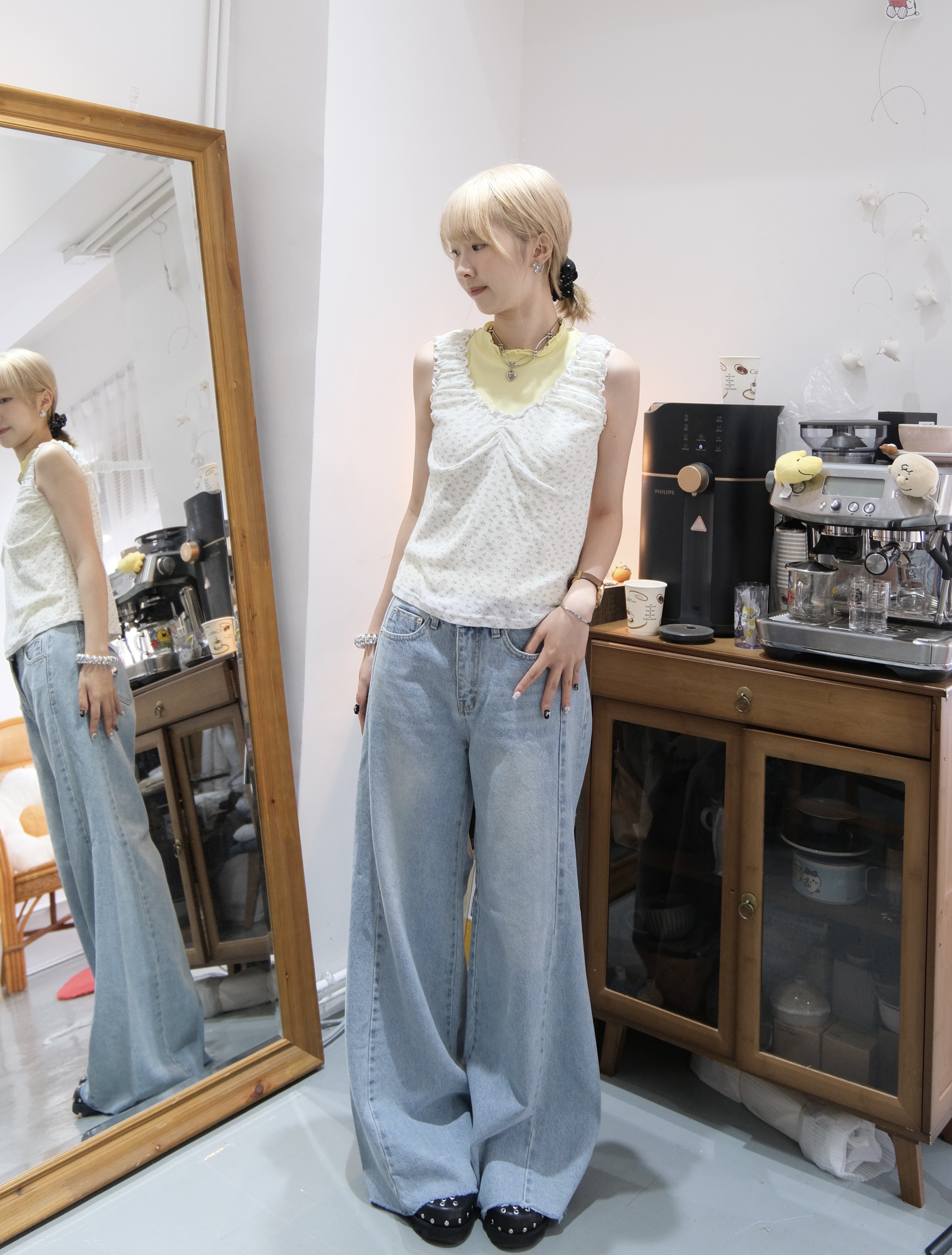 自留 日系修HIP喇叭褲