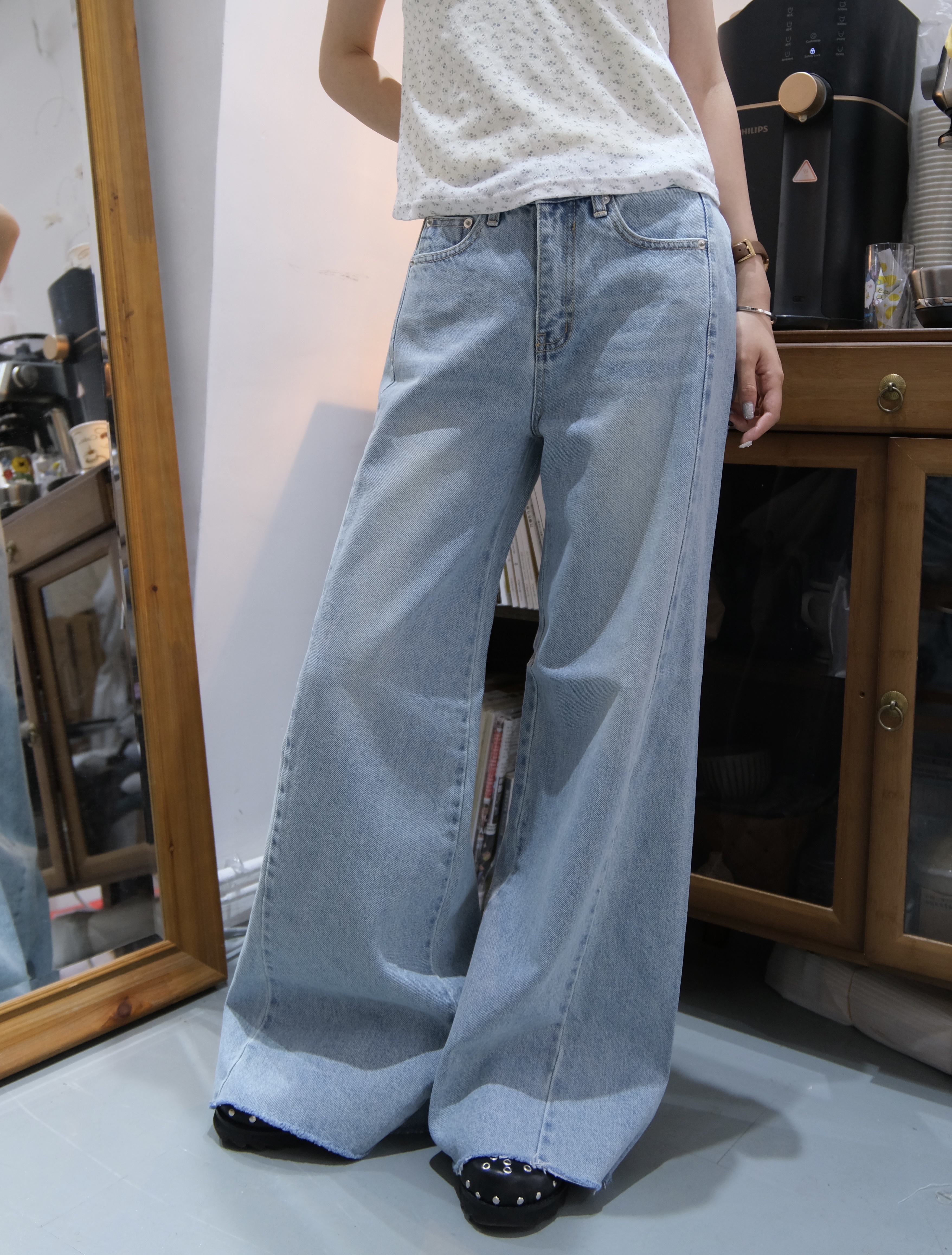 自留 日系修HIP喇叭褲