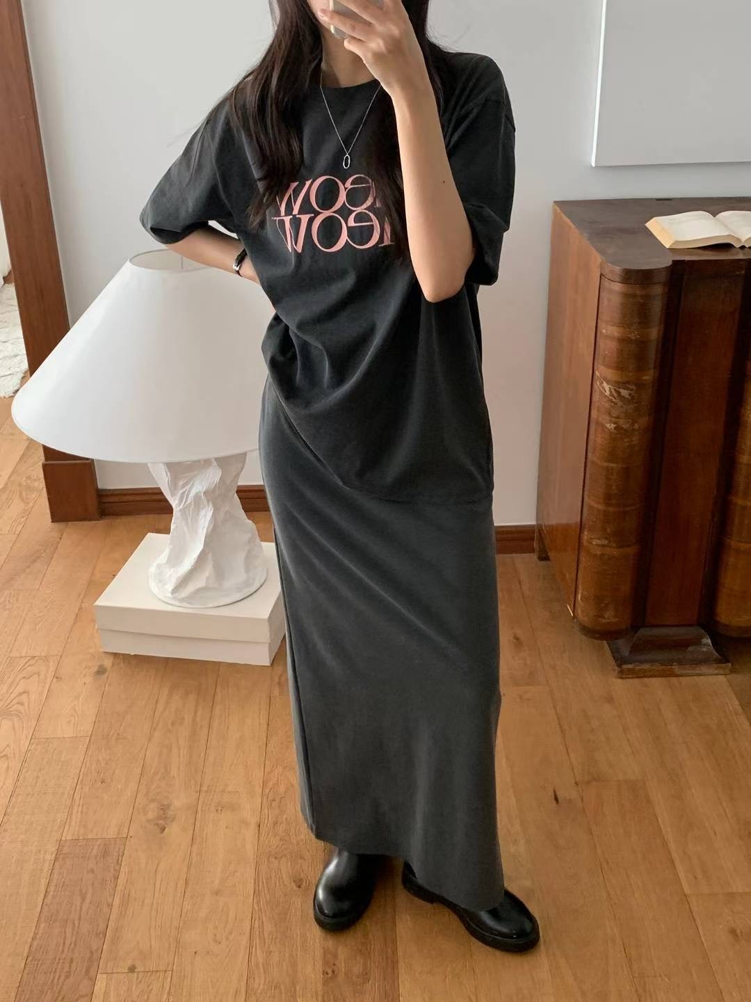 #228N540 秋天森林 拼色 meow meow Tee 2色