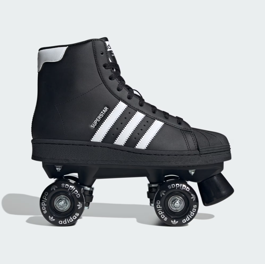【 adidas SUPERSTAR 82 ROLLER SKATES W 皮革輪滑鞋 - 黑 】