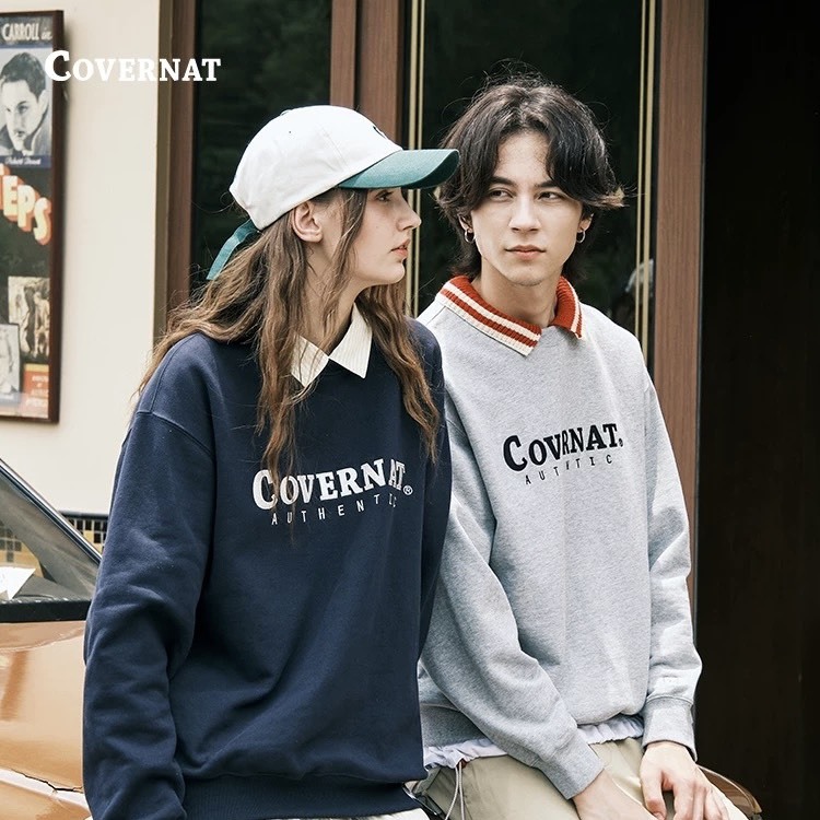 韓國 COVERNAT 經典LOGO 圓領長袖上衣
