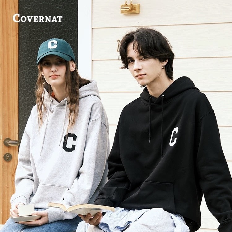 韓國 COVERNAT 經典LOGO 連帽長袖上衣