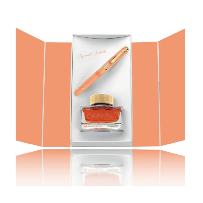 PELIKAN百利金 M200 Apricot Achat杏色瑪瑙 鋼筆墨水組
