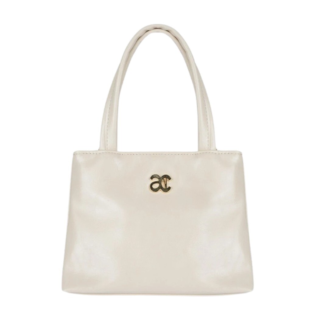 [S] ANOETIC ANC LOGO TINY TOTE BAG,IVORY, SAN55 [FINAL SALE] (SAN55)