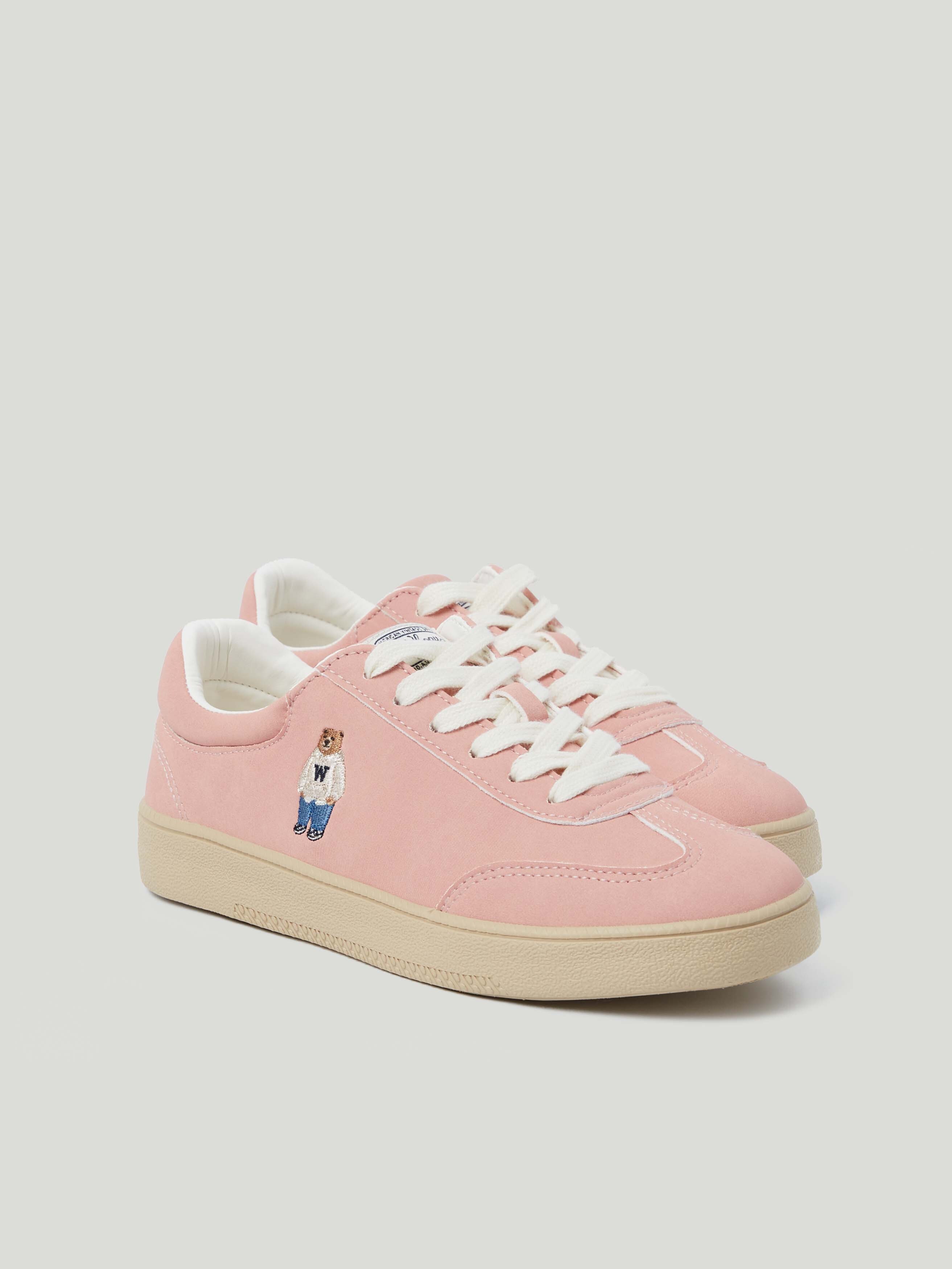 [S] WHO.A.U STEVE AMI SNEAKERS,PINK, WHPGF1302A-25-PINK (SWAU502)