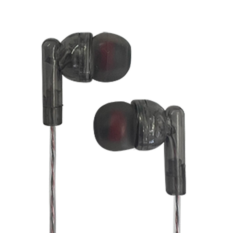 立體聲線控耳機/透明黑