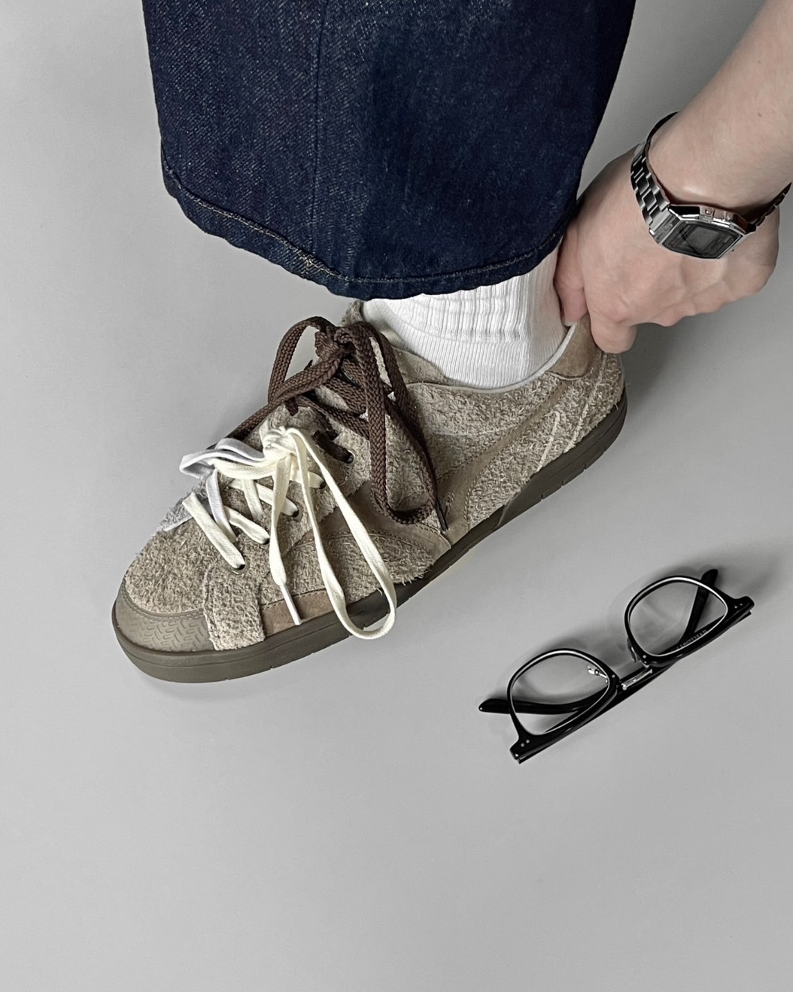 【現貨】MIZUNO CT CLUB 美津濃 復古 麂皮 雙鞋帶 復古灰棕