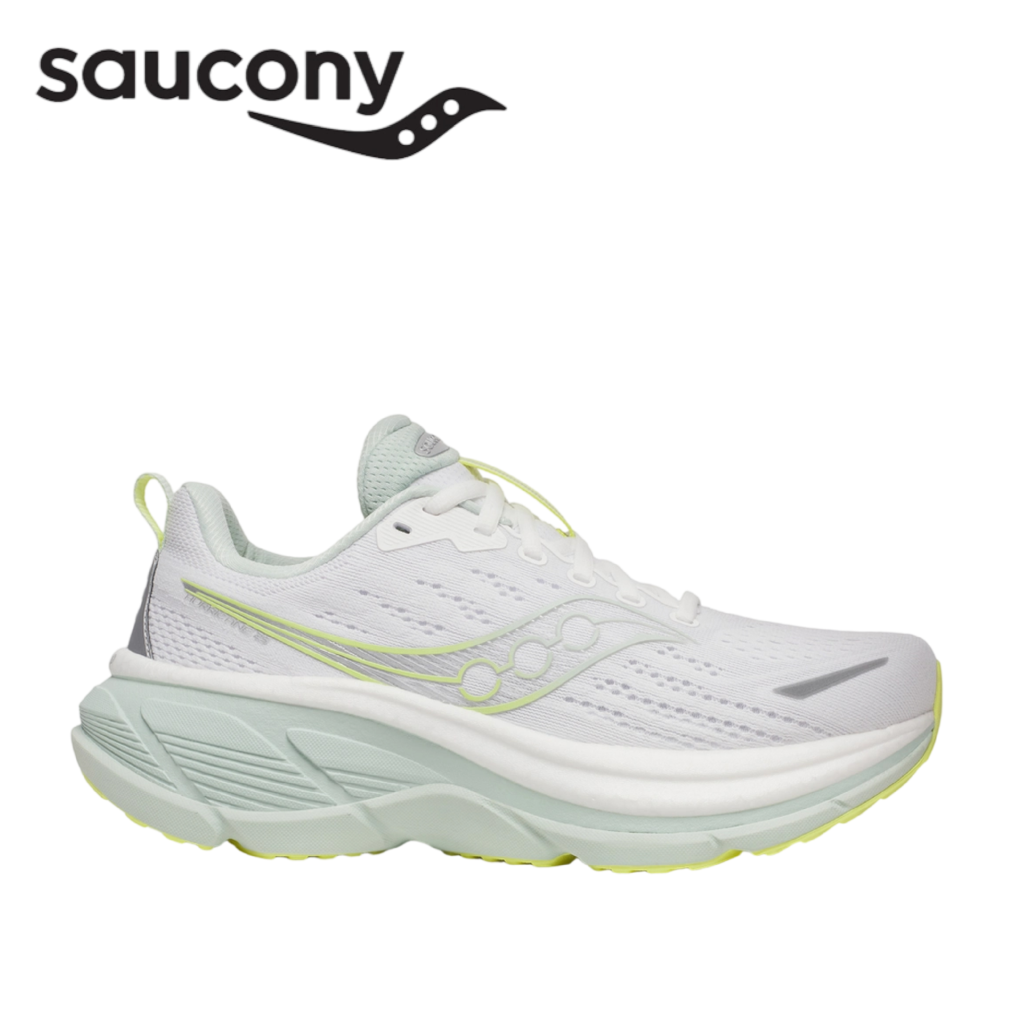 SAUCONY 美國  HURRICANE 25 女款 (白色/迷霧色) 31SA11026