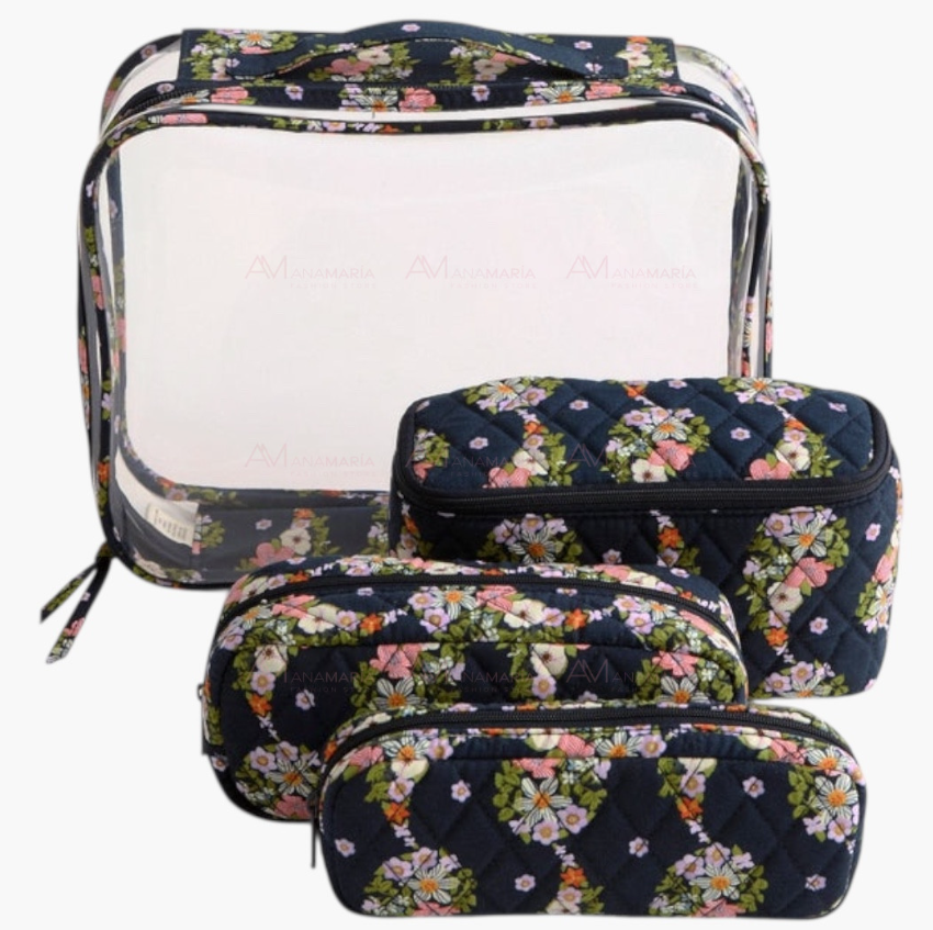 [S] VERA BRADLEY 50794-21295 PAISLEY RAIN 4 PC COSMETIC SET, 886003784853 (SVB50)