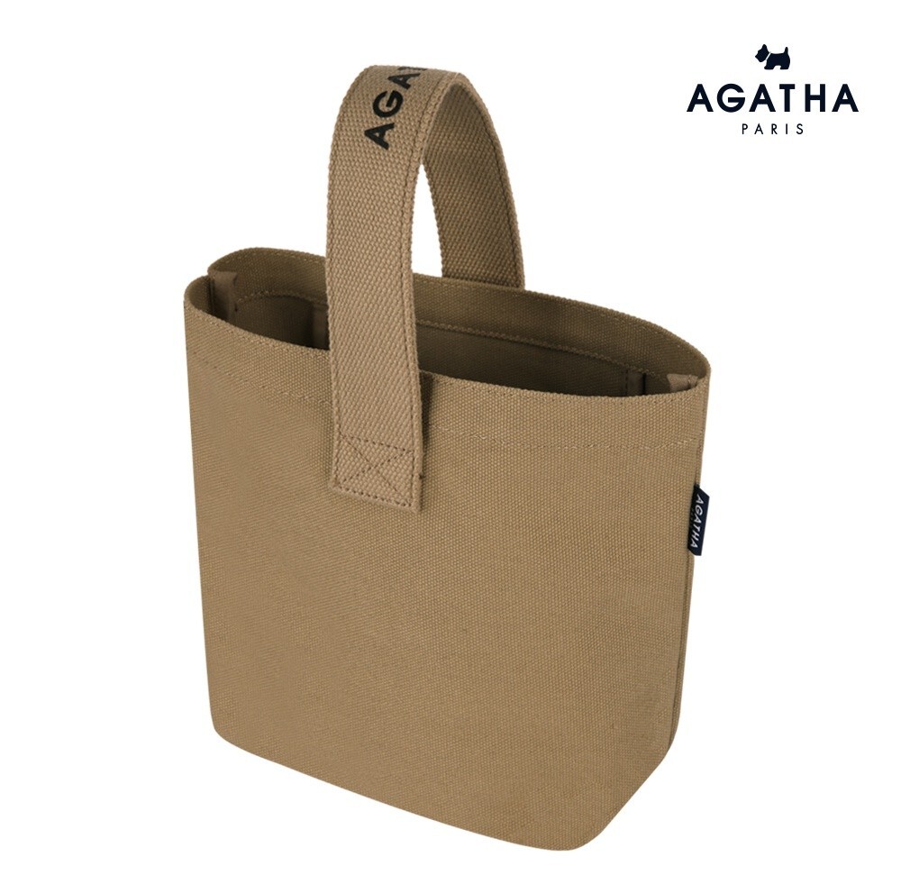 [S] AGATHA BEIGE Oval Mini Eco Bag, AGT213-548 -Beige (SAG819)