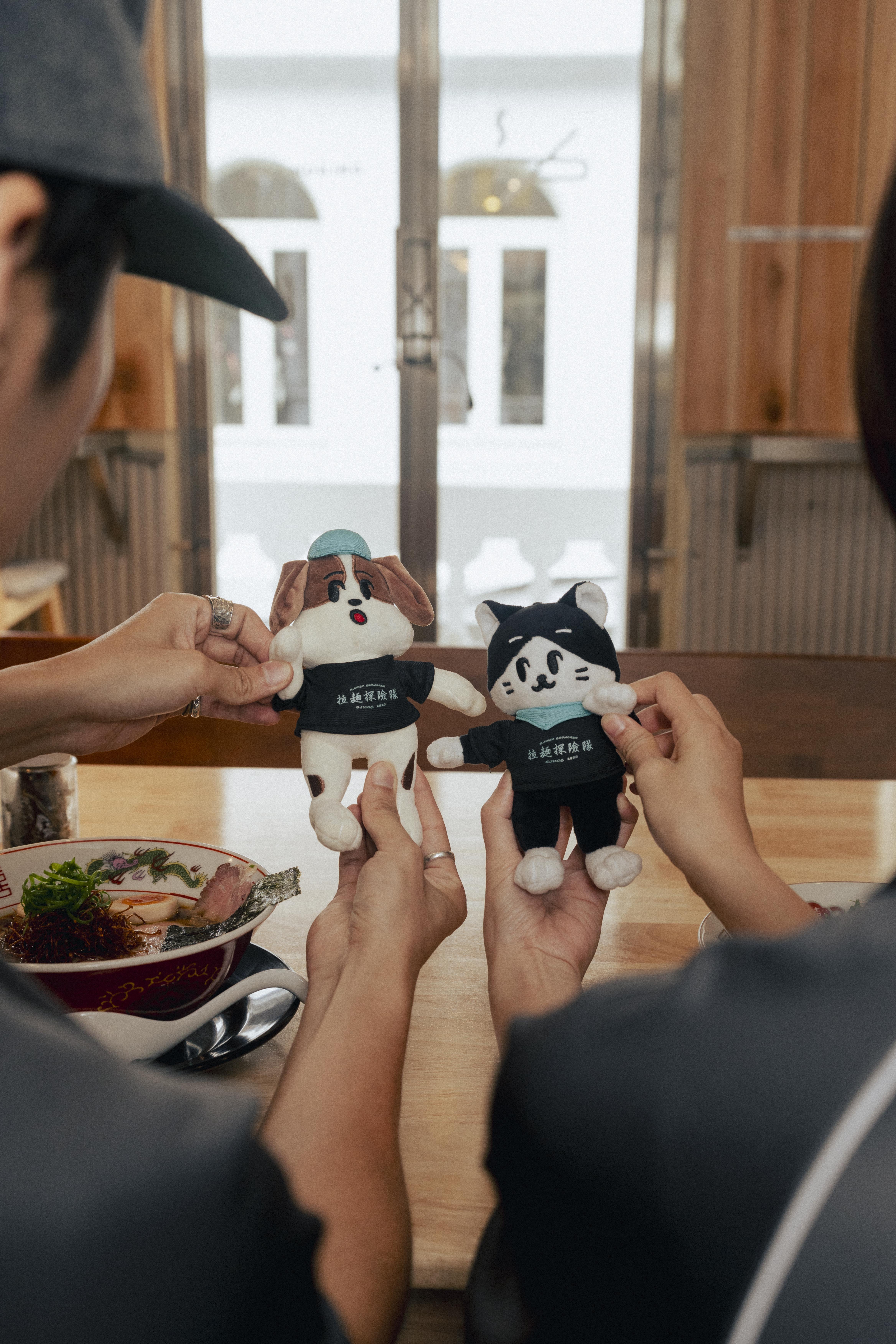 拉麵探險隊 福福狗 吉吉貓 布偶 吊飾