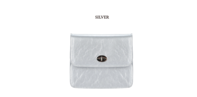 [S] ANOETIC ANC CRINKLE CLASSIC MINI BAG,SILVER, SAN52 [FINAL SALE] (SAN52)