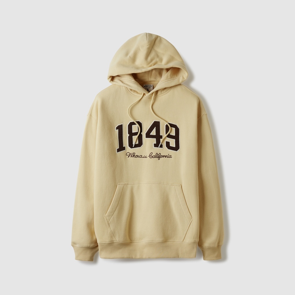 [S] WHO.A.U BIG LETTER PATCH HOODIE,YELLOW, WHMHE4T12U-YELLOW (SWAU461)