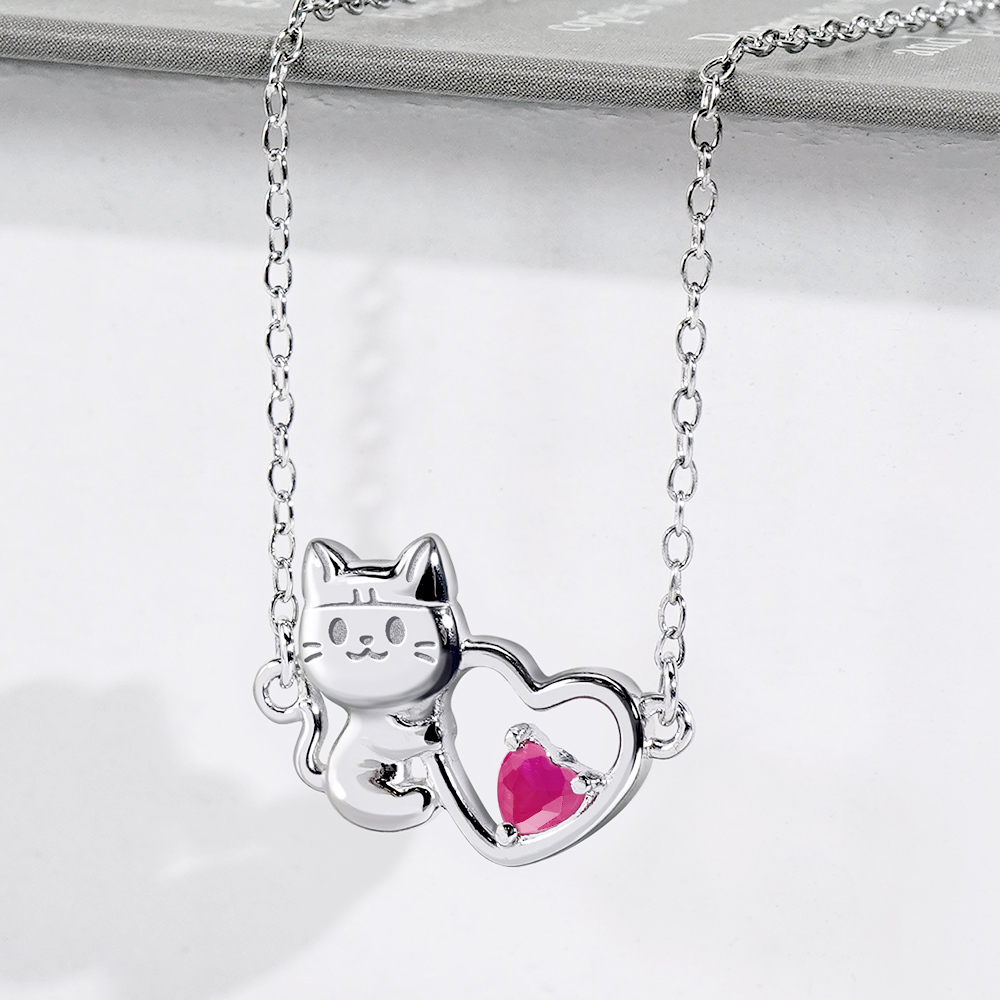 Story+聯名系列 - I.Love喵喵純銀項鍊