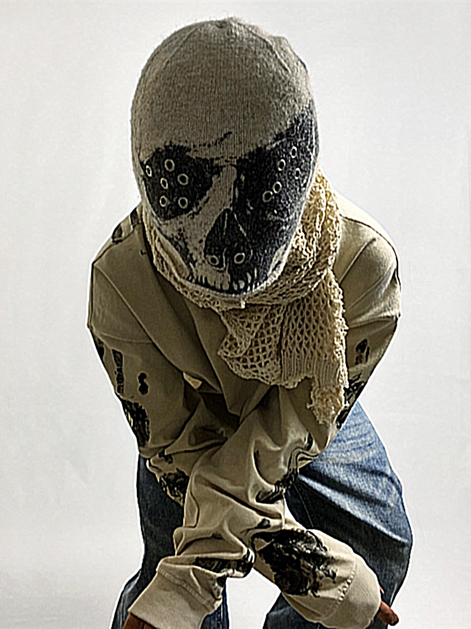 VAJAVU 骷髏 印花 針織 毛帽