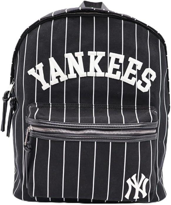 【預購】J0908901 MLB 黑白條紋帆布背包 MBBK174