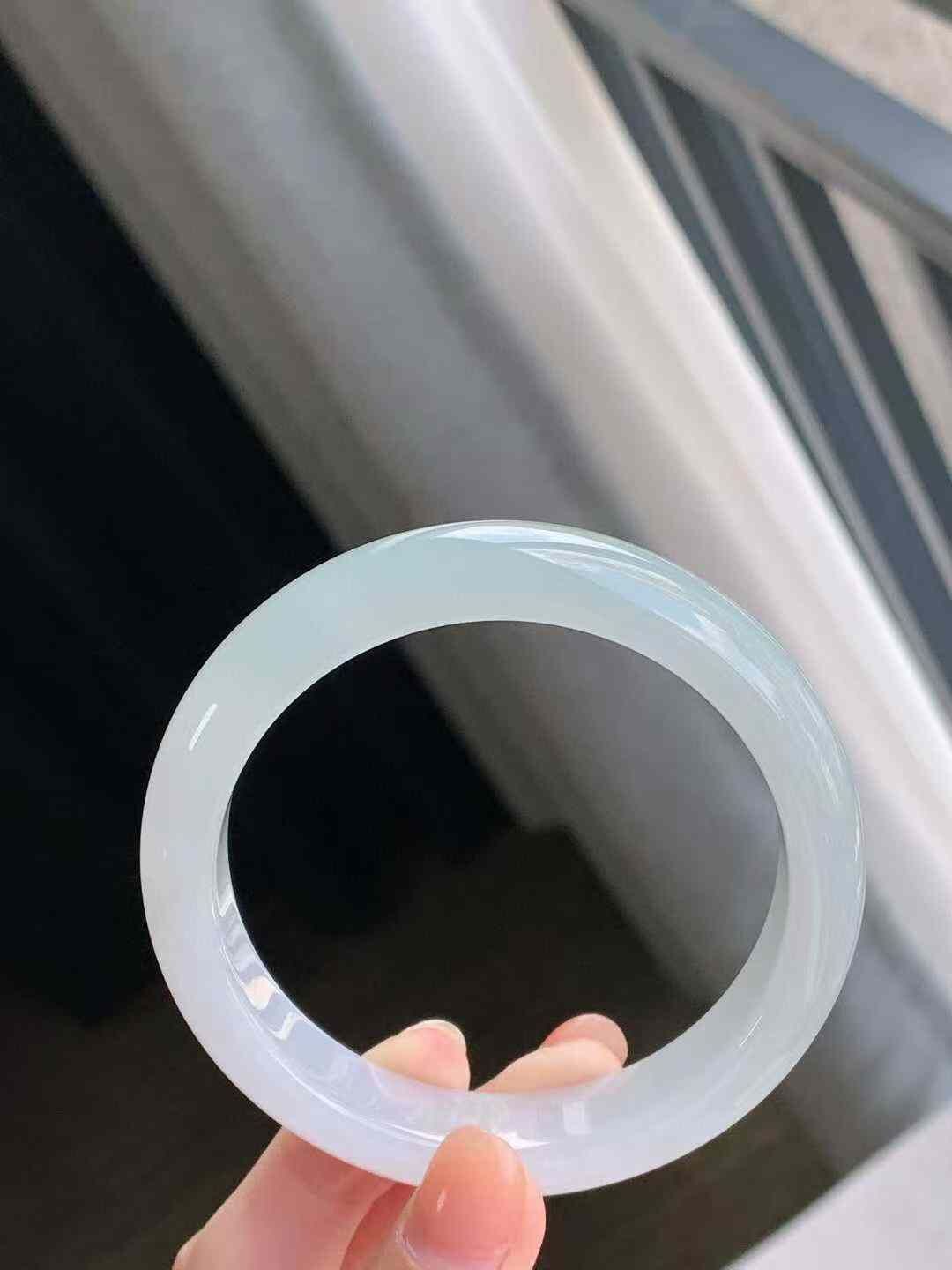 915654 57.7mm冰晴正圈翡翠手鐲 (56-58)