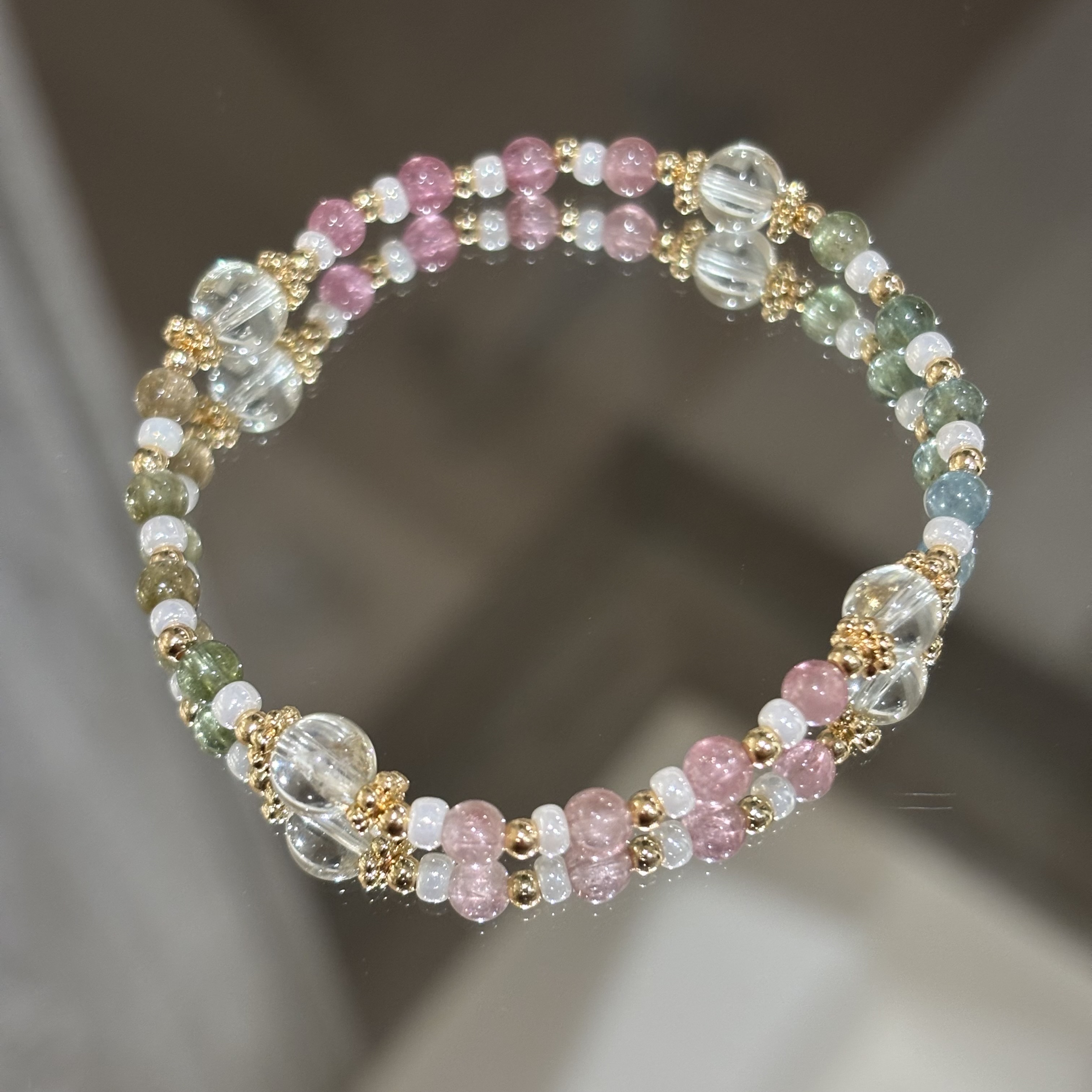 全能量 | 糖果屋 | 冰透彩虹碧璽《彈力繩款式》