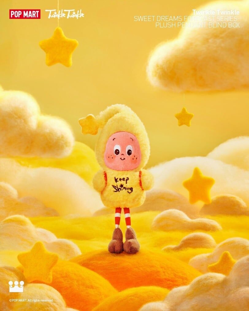 Pop Mart 泡泡瑪特 TWINKLE TWINKLE 星星人好夢氣象局系列 - 毛絨掛件盲盒  (原盒6入)