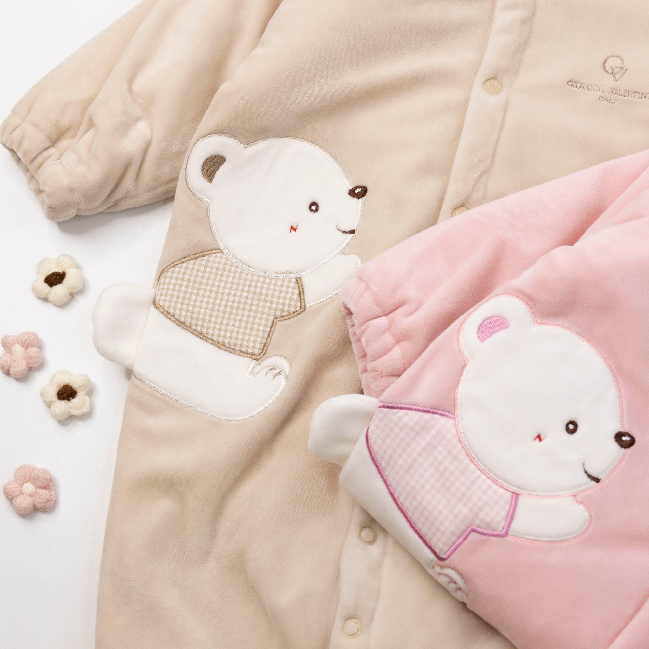 范侖鐵諾【32528】撒嬌小熊鋪棉連帽連身裝/連身衣＊二色