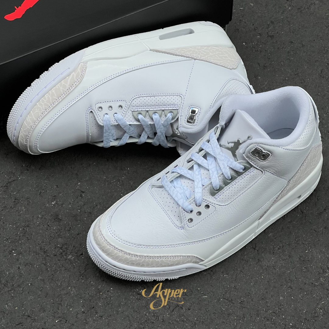 Air Jordan 3 "White and Silver" 白銀 爆裂紋 男鞋 CT8532-111 IX