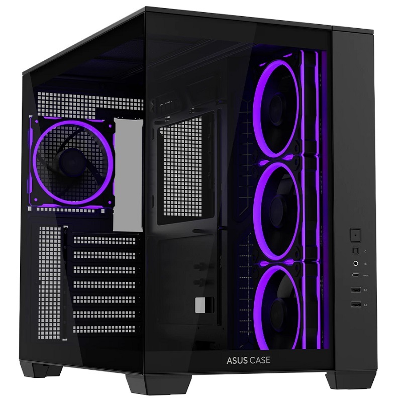 米特3C數位–ASUS 華碩 A32 PLUS ATX全景玻璃機殼/U高16.5cm/卡長42cm/黑色/白色