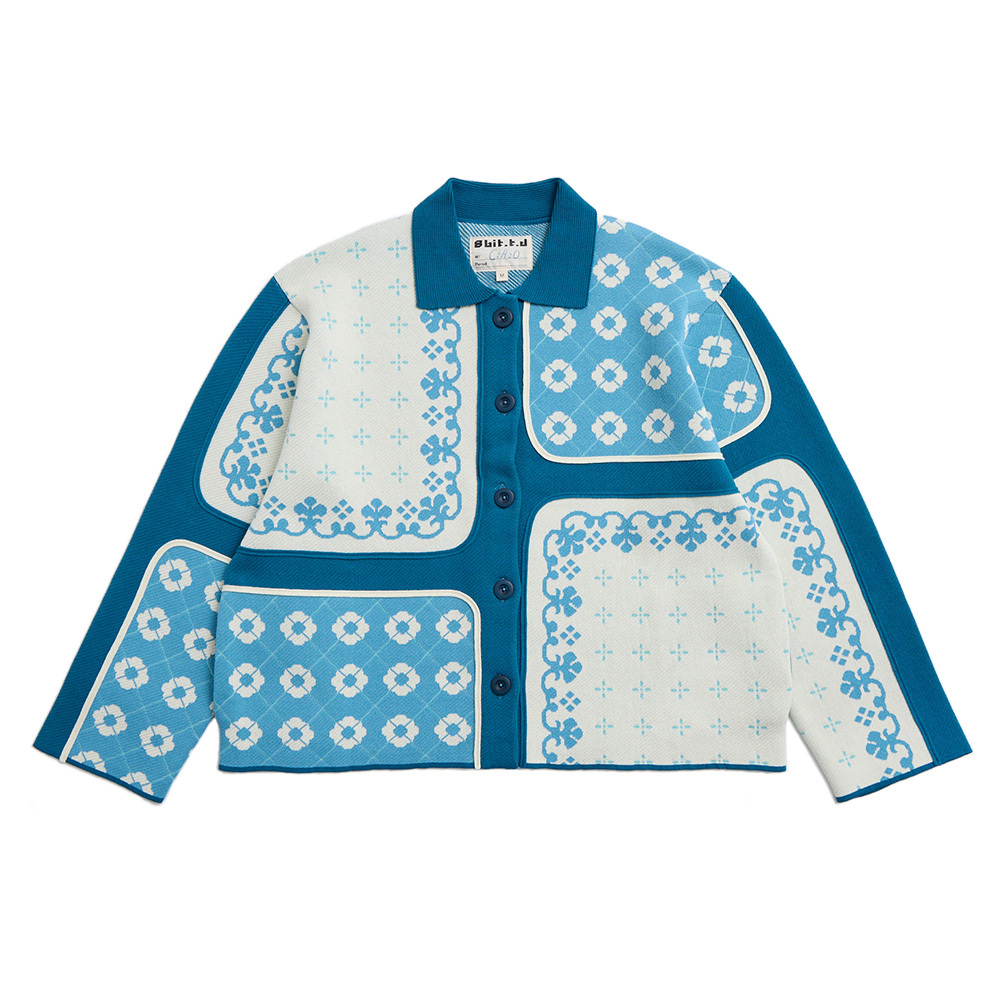San Telmo Tile-Inspired Knit Jacket
