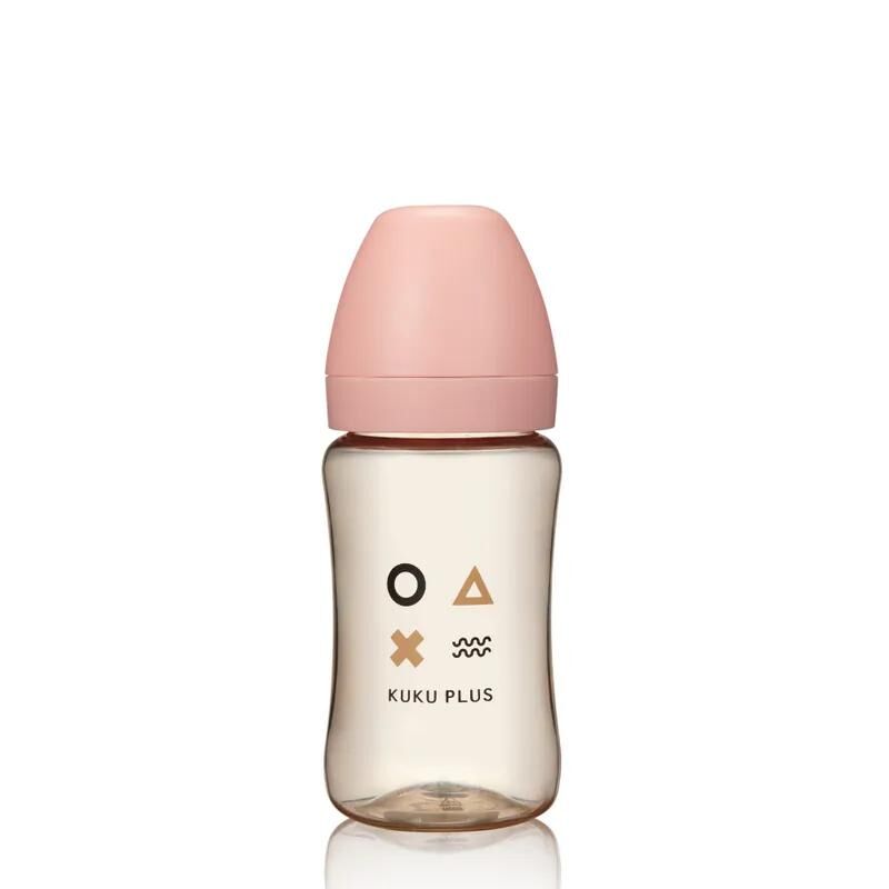 KUKU PLUS 純真之瞳寬口PPSU奶瓶 240毫升