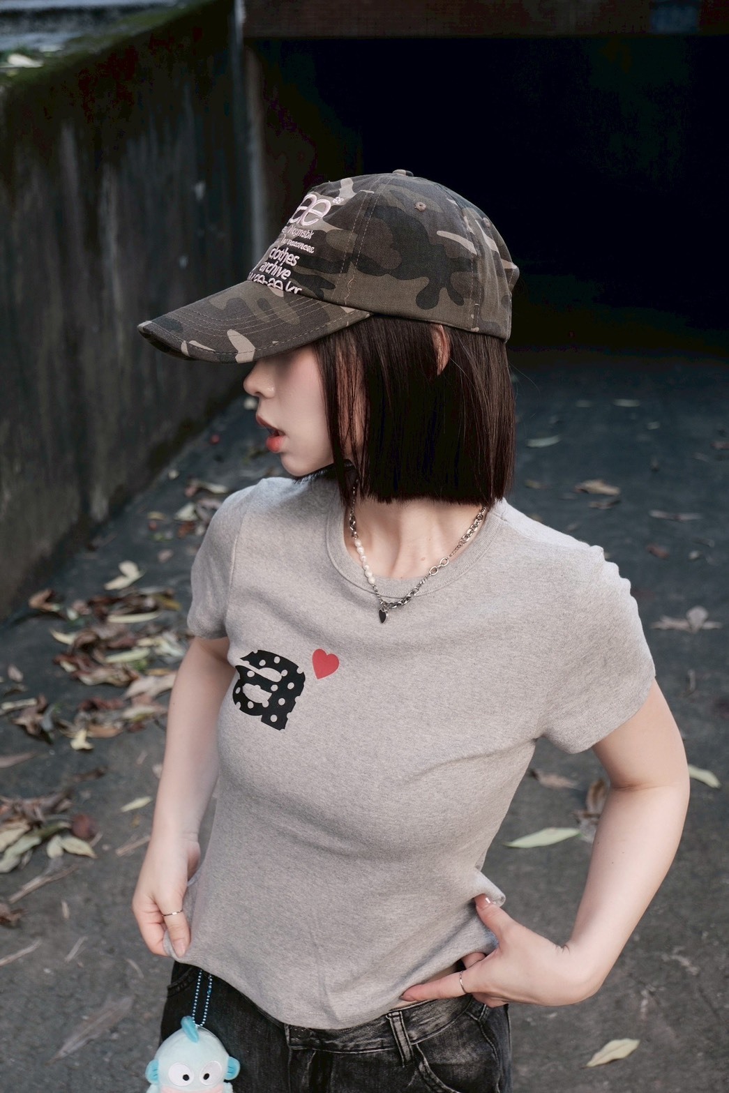 <快速出貨>aeae DOT SMALL LETTER TEE 點點 a愛心 短袖上衣