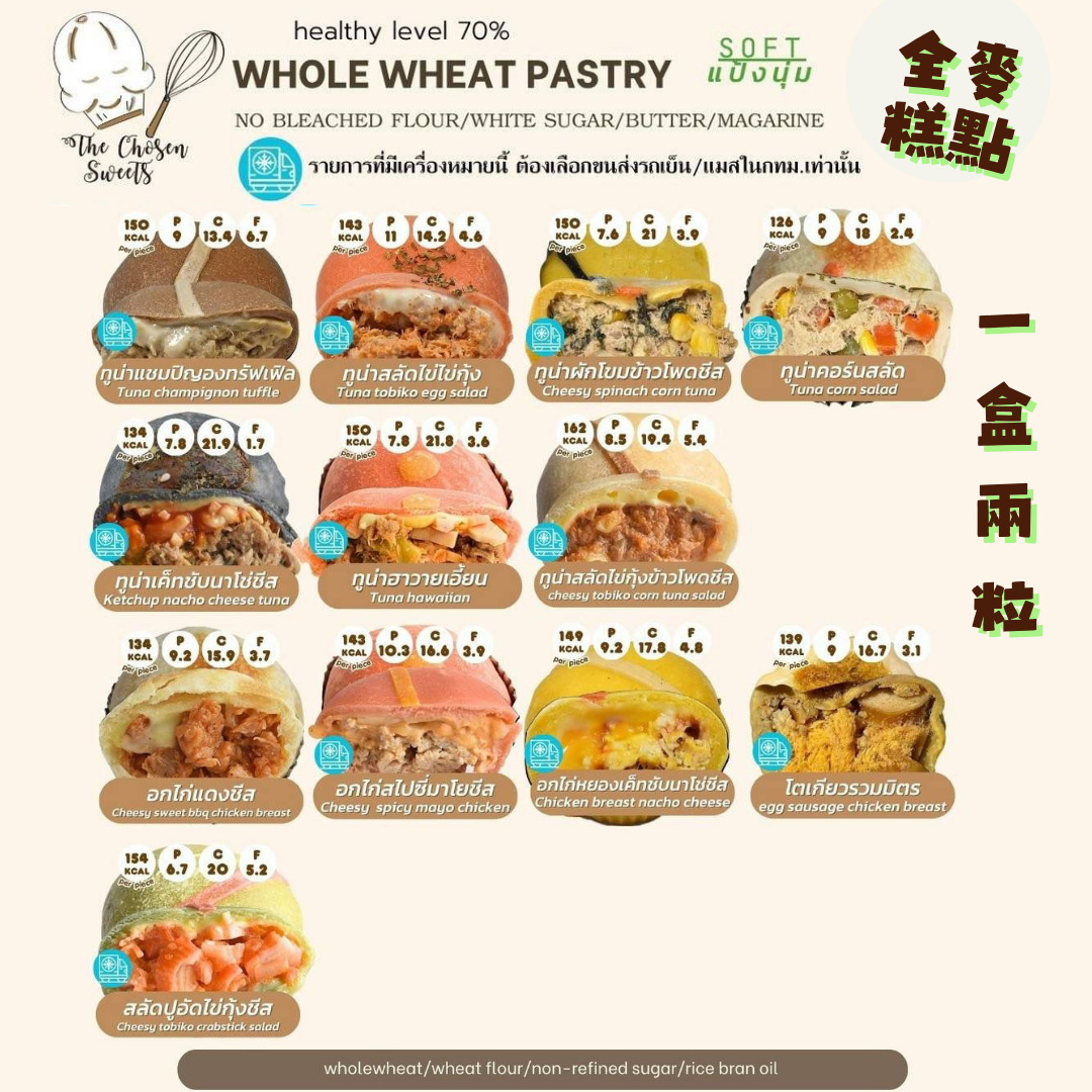 [TL06] [-18°C] 泰國 TCS 全麥糕點 一盒 2 粒 (吞拿魚)