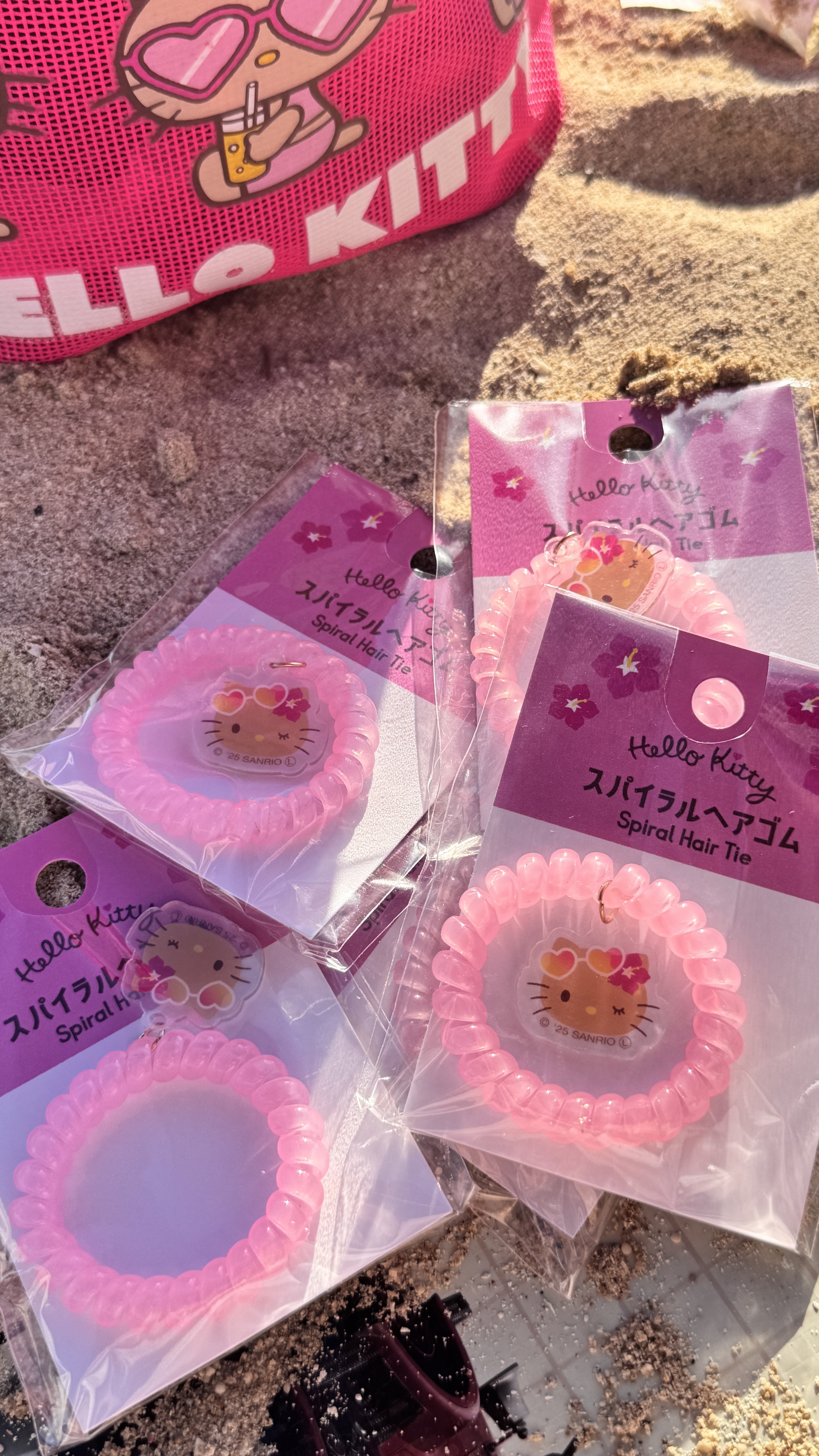 日本帶回曬黑kitty髮圈手環