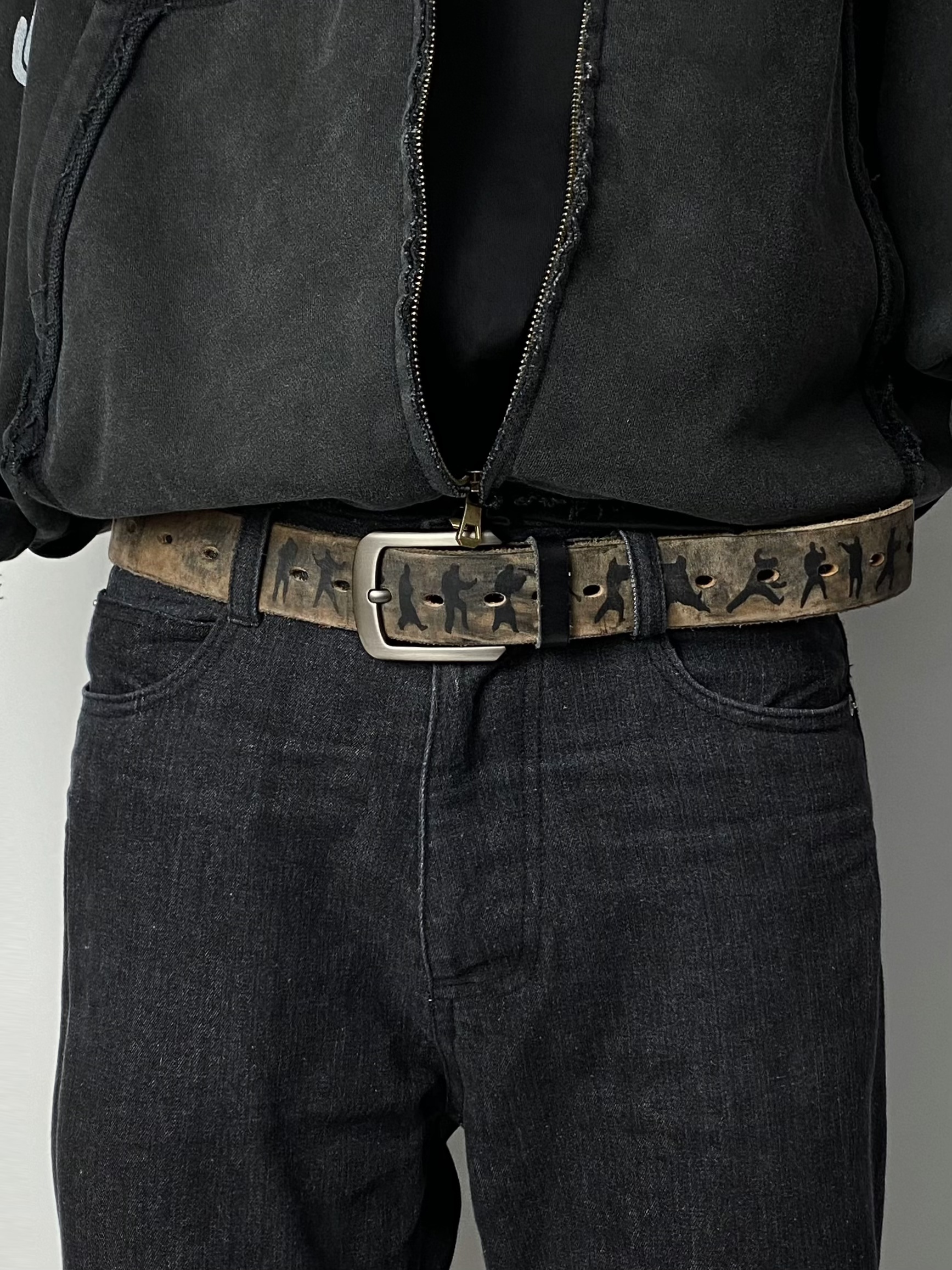 VAJAVU 太極 做舊 牛皮 皮帶