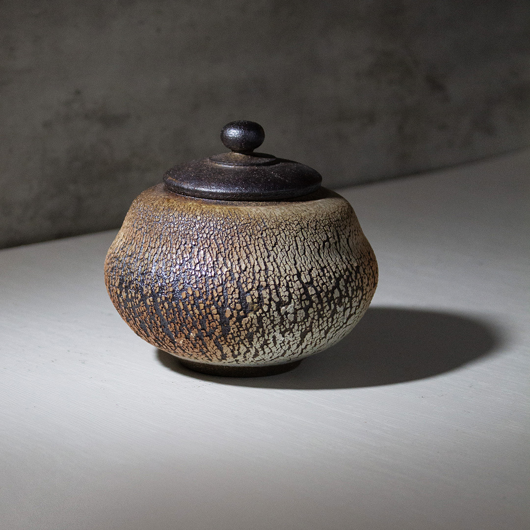 爆裂染霞柴燒茶葉罐H005D